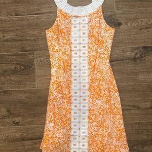 Lilly Pulitzer for Target Orange Beaded Shift Dress – Size 8